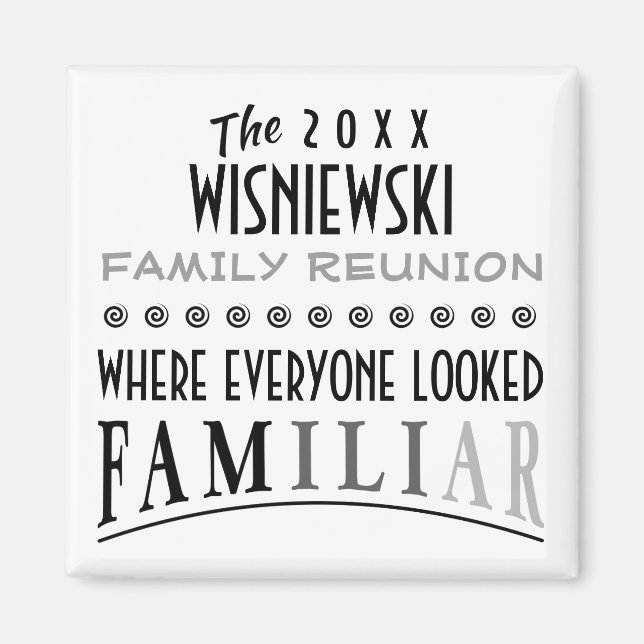 DATED FUNNY FAMILY REUNION GIFT KEEPSAKE MAGNET (Front)