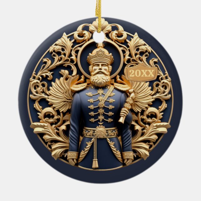 Dated Soldier Christmas Ornament (Back)