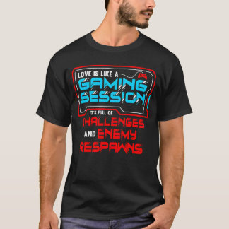 Dating A Gamer Love Is Like A Gaming Session vinta T-Shirt
