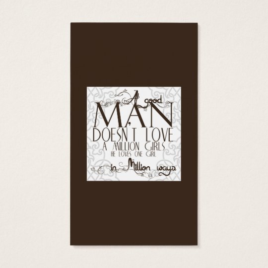 Dating Agency Text Design Brown Card