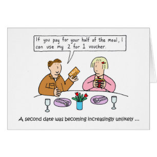 Dating humour Meal for Two.