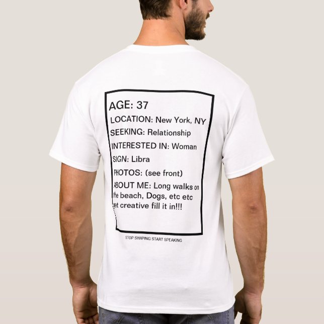 Dating Profile T-Shirt (Back)