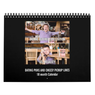 Dating Puns and Cheesy Pickup Lines 18 mo Calendar