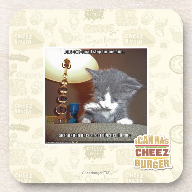 Dats one small step fur me coaster (Front)