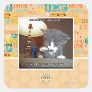 Dats one small step fur me square sticker