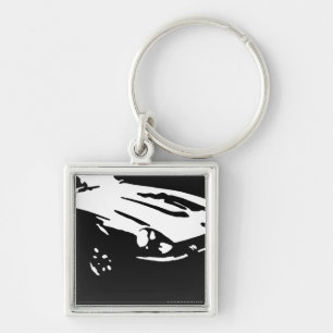Datsun 240Z Detail - Black on light Key Ring