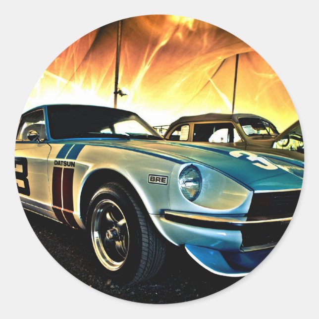 Datsun Z Race car Classic Round Sticker (Front)
