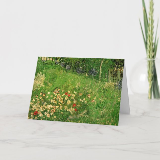 Daubigny's Garden by Vincent van Gogh, Le Jardin Card (Front)