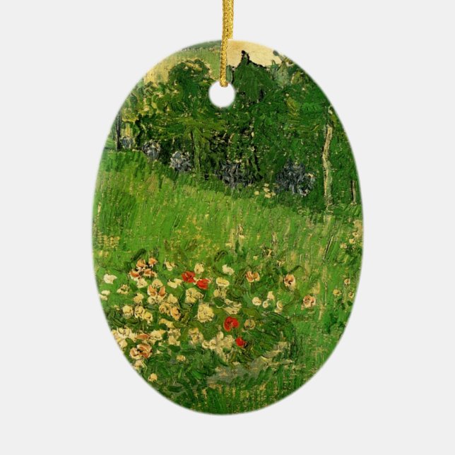 Daubigny's Garden by Vincent van Gogh, Le Jardin Ceramic Tree Decoration (Front)