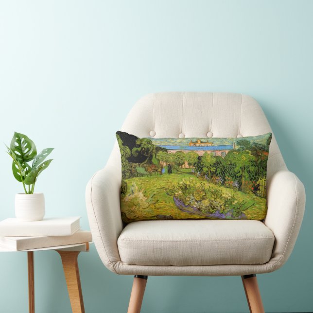 Daubigny's Garden by Vincent van Gogh, Le Jardin Lumbar Cushion (Chair)