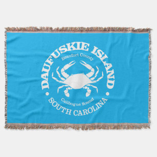 Daufuskie Island (crab) Throw Blanket