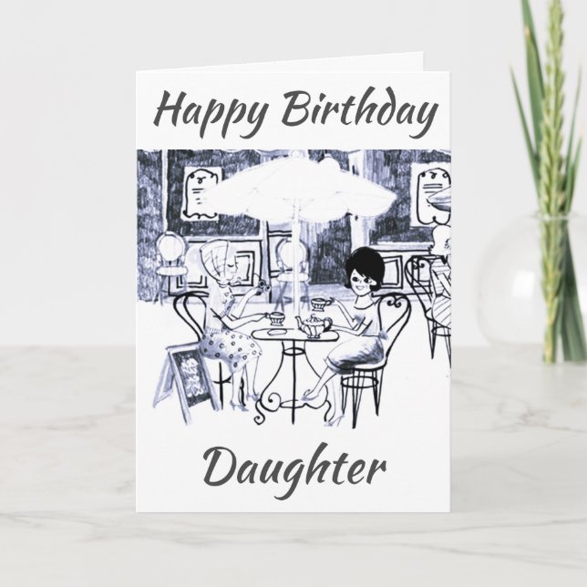 **DAUGHER** "BIRTHDAY LOVE" FROM YOU "MOM" CARD (Front)
