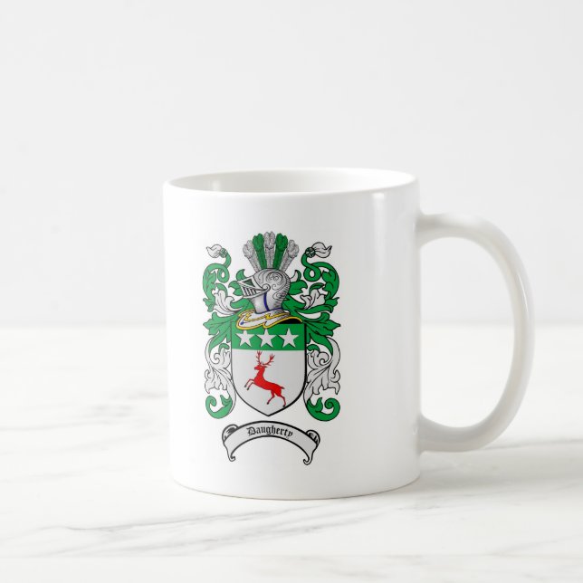 DAUGHERTY FAMILY CREST -  DAUGHERTY COAT OF ARMS COFFEE MUG (Right)