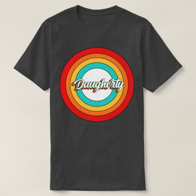 Daugherty Name Shirt Vintage Daugherty Circle (Design Front)