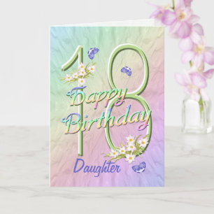 Daughter 18th Birthday Butterfly Garden Card