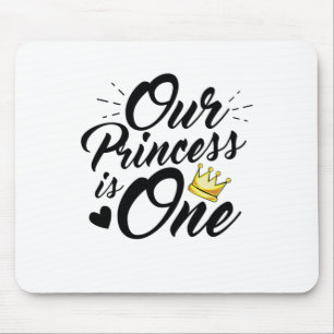 Daughter 1st Birthday Moms Dads Princess Mouse Mat