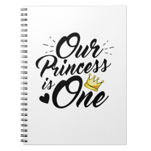 Daughter 1st Birthday Moms Dads Princess Notebook