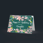 Daughter 23rd Birthday Green Flowers Card<br><div class="desc">As a celebration draws nearer you must grab this card today and ready to give this as you join in the celebration of your daughter’s 23rd birthday.</div>