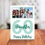 Daughter 60th Birthday Modern Script Photo Collage Card<br><div class="desc">Put a smile on a face with this personalised 60th birthday modern script photo collage card for your daughter. - Simply click to personalise this design 🔥 My promises - This design is unique and is designed with you in mind 🙏 Thank you for supporting my small business - If...</div>