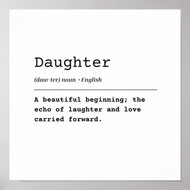 Daughter – A Beautiful Beginning Poster (Front)