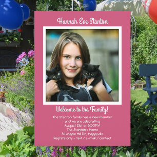 Daughter Adoption Photo Party Invitation
