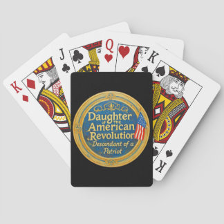 Daughter American Revolution Descendant Patriot Playing Cards