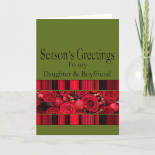 Daughter and Boyfriend Merry Christmas card