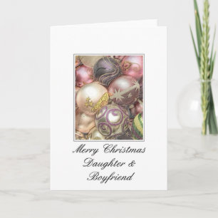 Daughter and Boyfriend Merry Christmas card