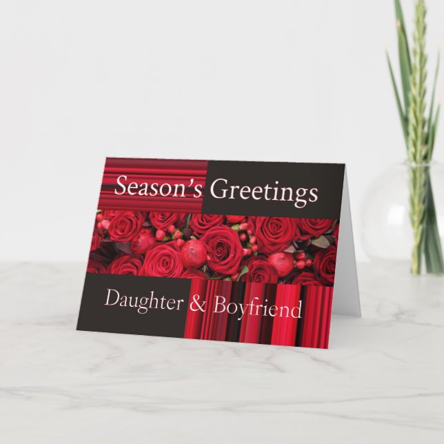 Daughter and Boyfriend Merry Christmas card (Front)