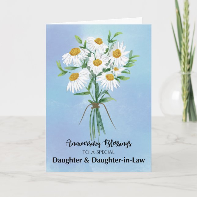 Daughter and Daughter in Law Wedding Anniversary Card (Front)