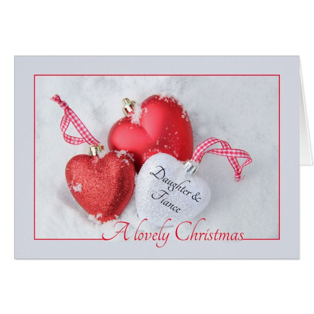 Daughter and Fiance Merry Christmas card (Front Horizontal)