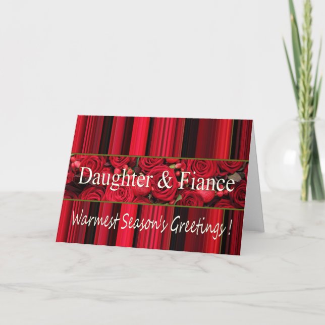 Daughter and Fiance Merry Christmas card (Front)