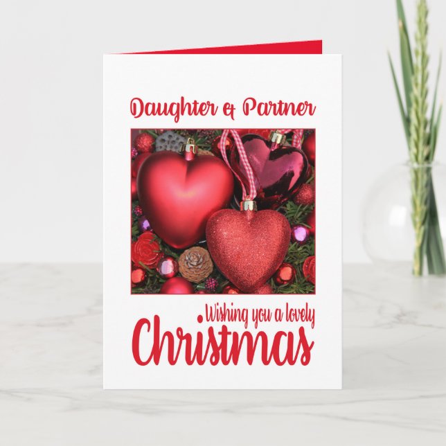 Daughter and her Partner Lovely Christmas card (Front)