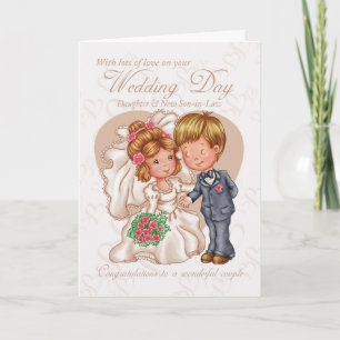 Daughter And New Son-in-Law Wedding Day Card with