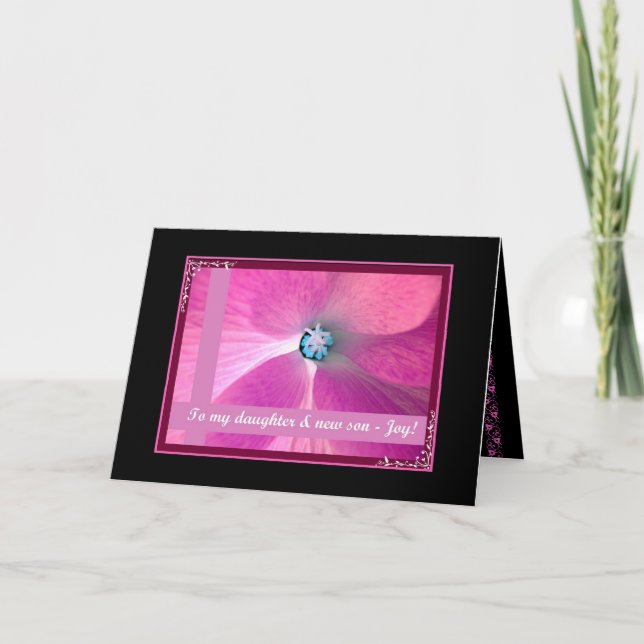 DAUGHTER and NEW SON - Wedding Congratulations Card (Front)