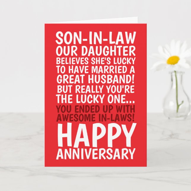 Daughter and Son-in-law Anniversary Card  (Small Plant)