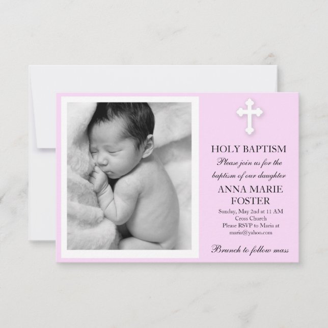 Daughter Baptism Invitation (Front)