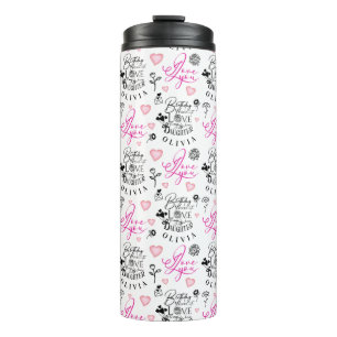 Daughter  Birthday Calligraphy Custom Name  Modern Thermal Tumbler