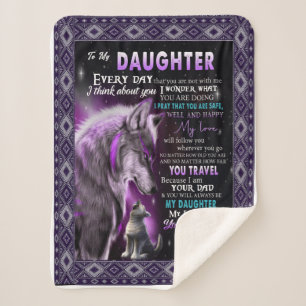 Daughter Birthday Gift From Dad For Daughter Warm Sherpa Blanket