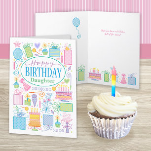 Daughter Birthday Icons Card