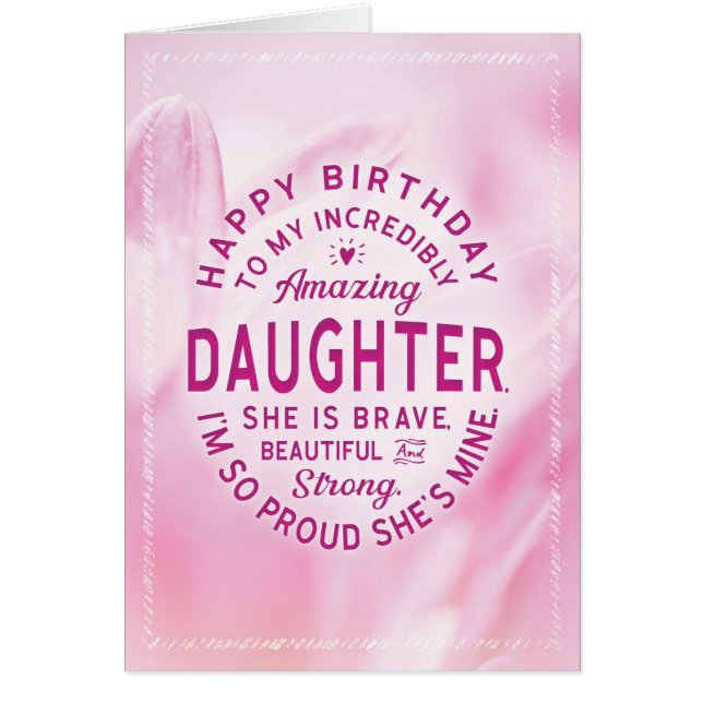 Daughter Birthday My Incredibly Amazing Daughter (Front)