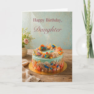 Daughter Birthday Ocean Cake card