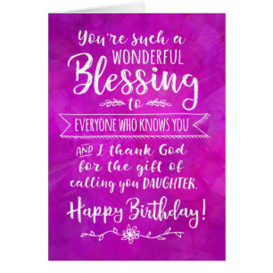 Daughter Birthday, You're a Wonderful Blessing