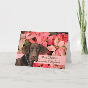 Daughter & Boyfriend  Glossy Grizzly Christmas Holiday Card