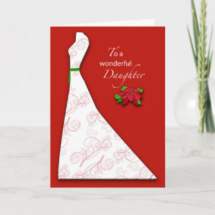 Daughter Bridal Shower Silhouette, Christmas Holiday Card