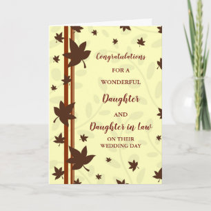 Daughter & Daughter in Law Congratulations Card