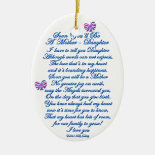 Daughter Expecting 1st Baby Ceramic Tree Decoration