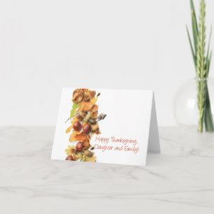 Daughter & Family  Thanksgiving Card