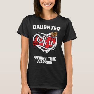 Daughter Feeding Tube Awareness Leopard Buffalo Pl T-Shirt