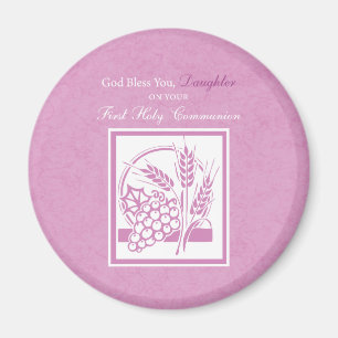Daughter First Communion, Pink Magnet